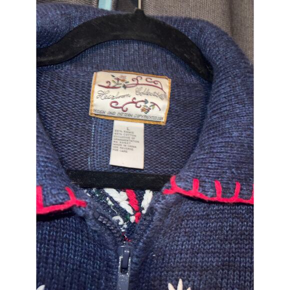 Ugly Christmas Sweater Xmas Cardigan Size Large Vintage - Picture 2 of 3